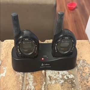 Cobra Black Walkie Talkies with Charger